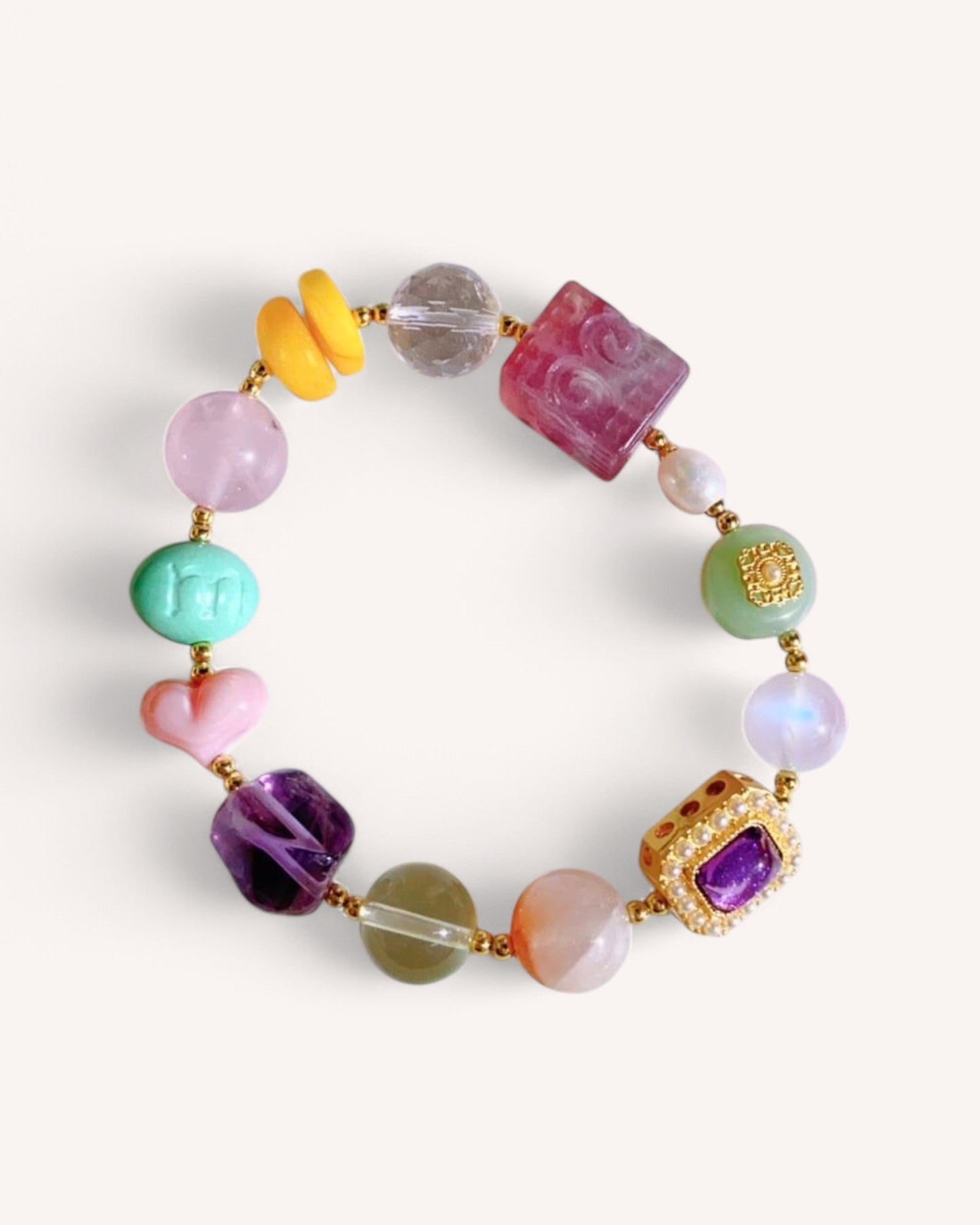 Emotional Balance & Love Healing Crystal Bracelet