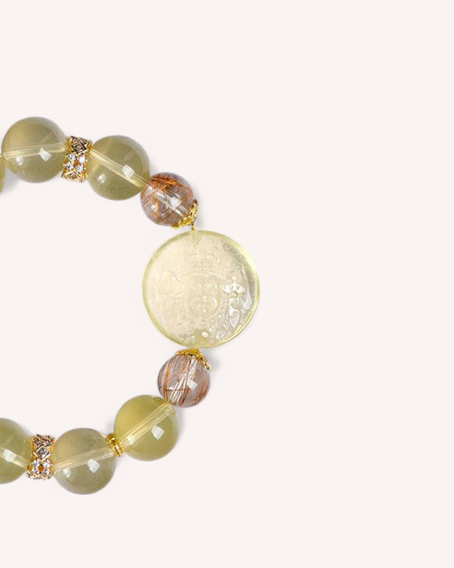 Citrine, Tiger Eye & Rutilated Quartz Bracelet – A handcrafted crystal bracelet designed for wealth, protection, and confidence. Citrine attracts prosperity, Tiger Eye enhances decision-making, and Rutilated Quartz amplifies energy and shields against negativity.