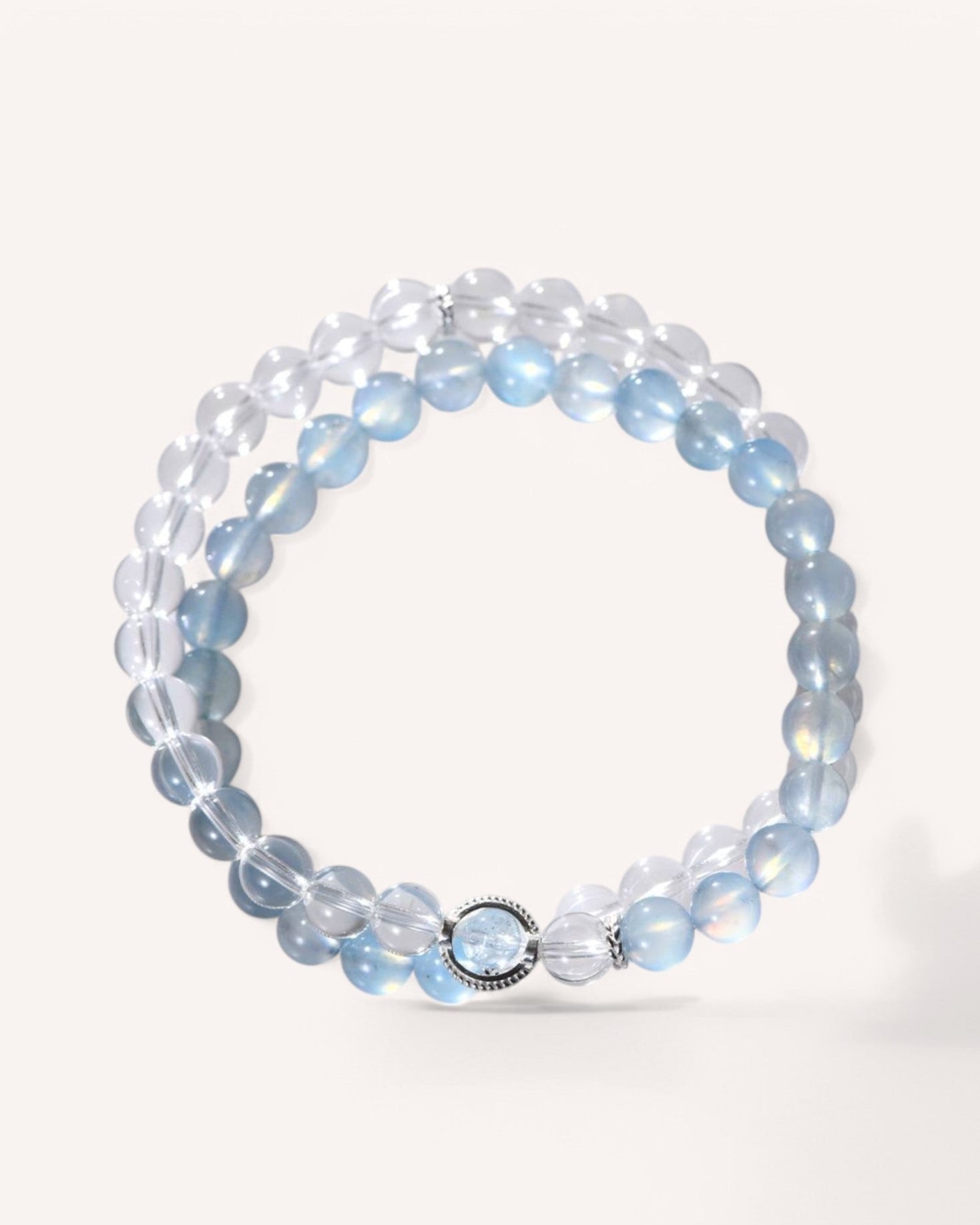 A stunning White Quartz & Aquamarine bracelet designed to promote emotional balance, clarity, and tranquility. Featuring natural aquamarine beads that enhance calmness and stress relief, this elegant piece radiates serenity and healing energy.