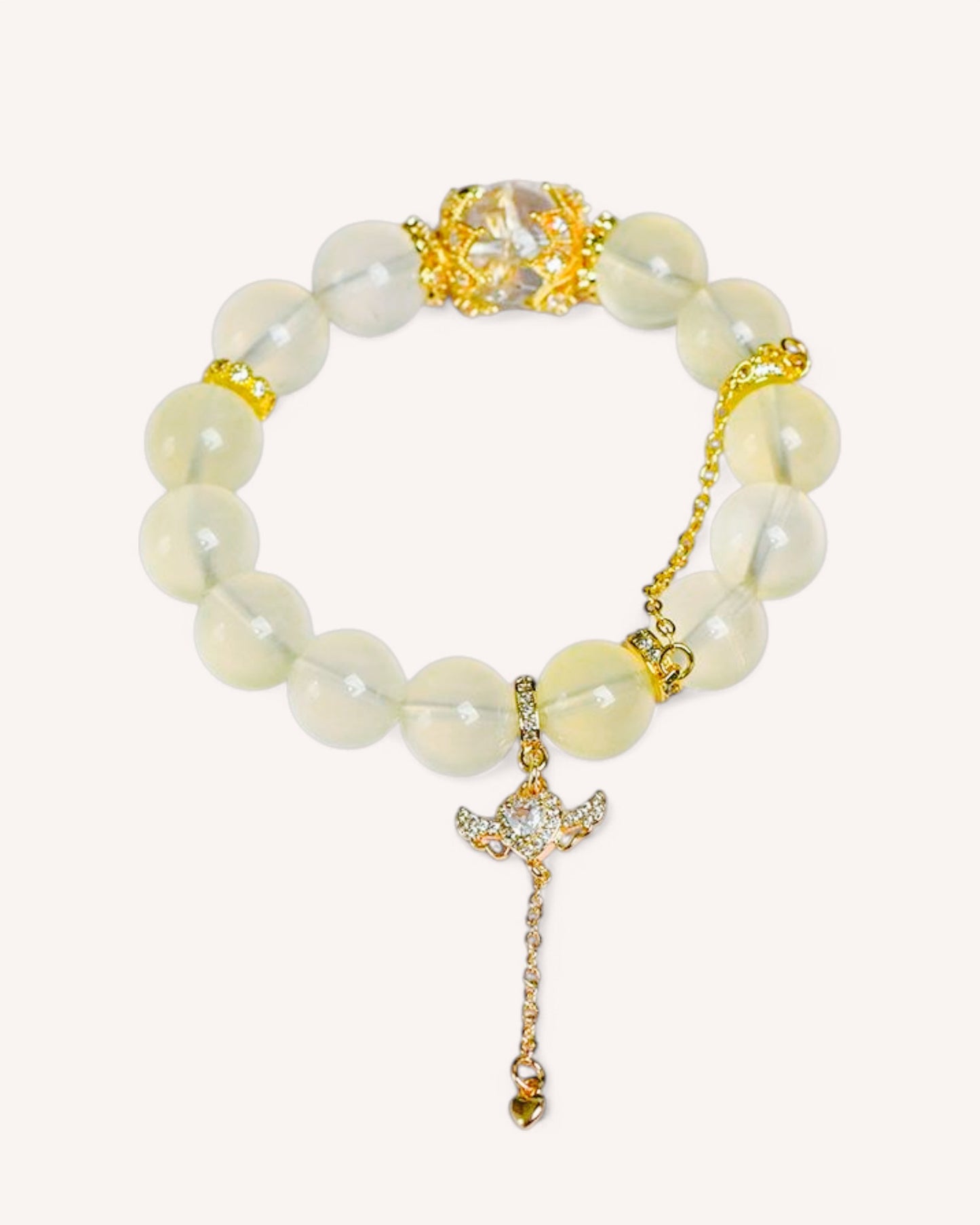 Citrine Wealth & Manifestation Bracelet – A natural crystal bracelet designed to attract prosperity, confidence, and mental clarity. Features high-quality Citrine beads with gold alloy accents, enhancing motivation and success energy.