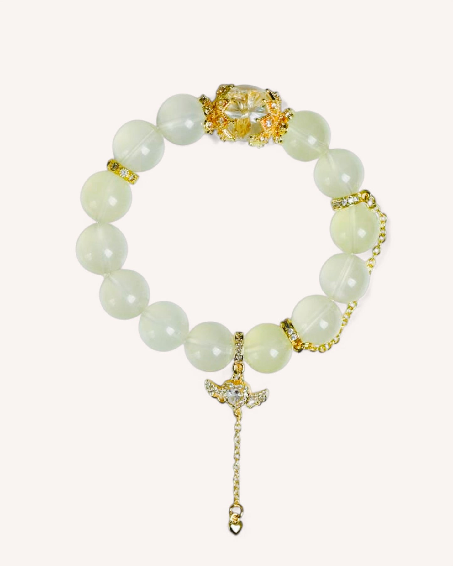 Citrine Manifestation Bracelet with Gold Accents – A stunning prosperity bracelet featuring natural Citrine beads, designed to amplify success, motivation, and spiritual energy. Ideal for financial growth and personal empowerment.